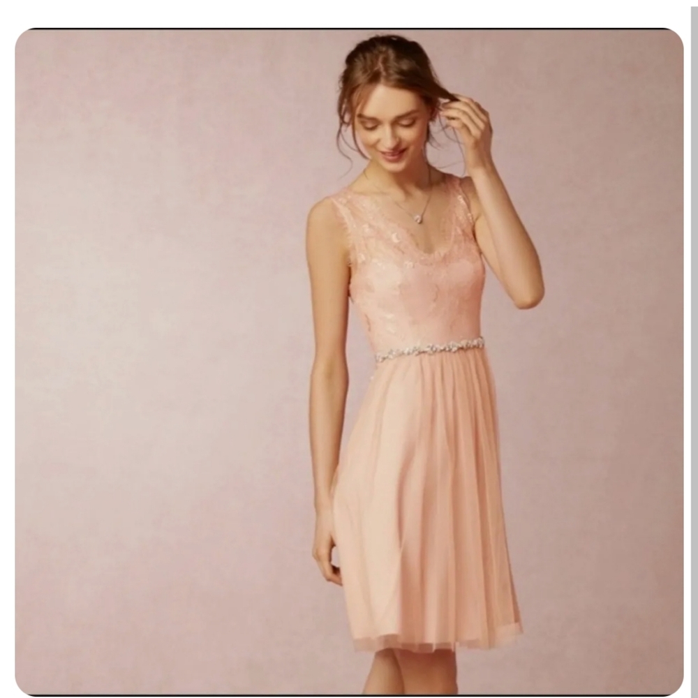 BHLDN Hitherto Dress I sz 4 I Blush Pink